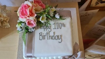 100th birthday celebration for Leigh care home Resident